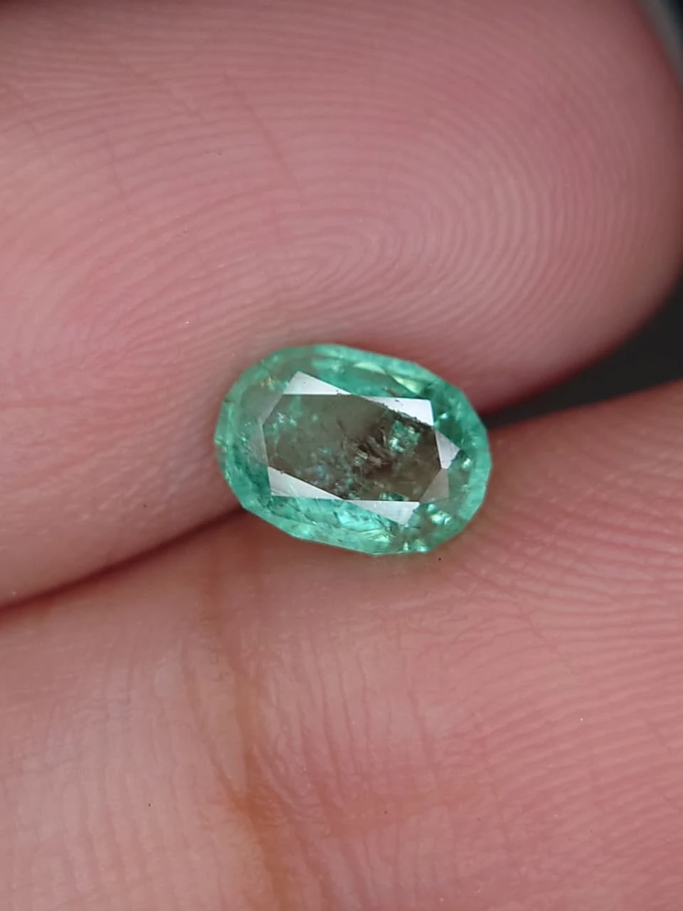 0.7ct Natural Oval Faceted Panjshir Emerald From Afghanistan — view 4